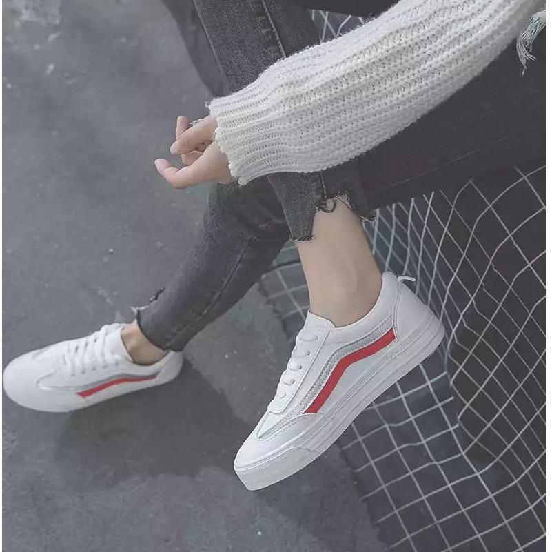 RYS - Simple Streak Sepatu Sneakers Wanita Fashion Casual - Ori Import