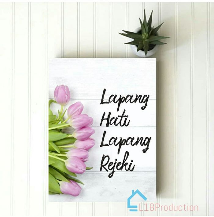 Hiasan dinding wooden walldecor kata bijak