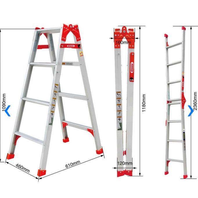 ] Tangga Lipat Aluminium 4 Step Krisbow