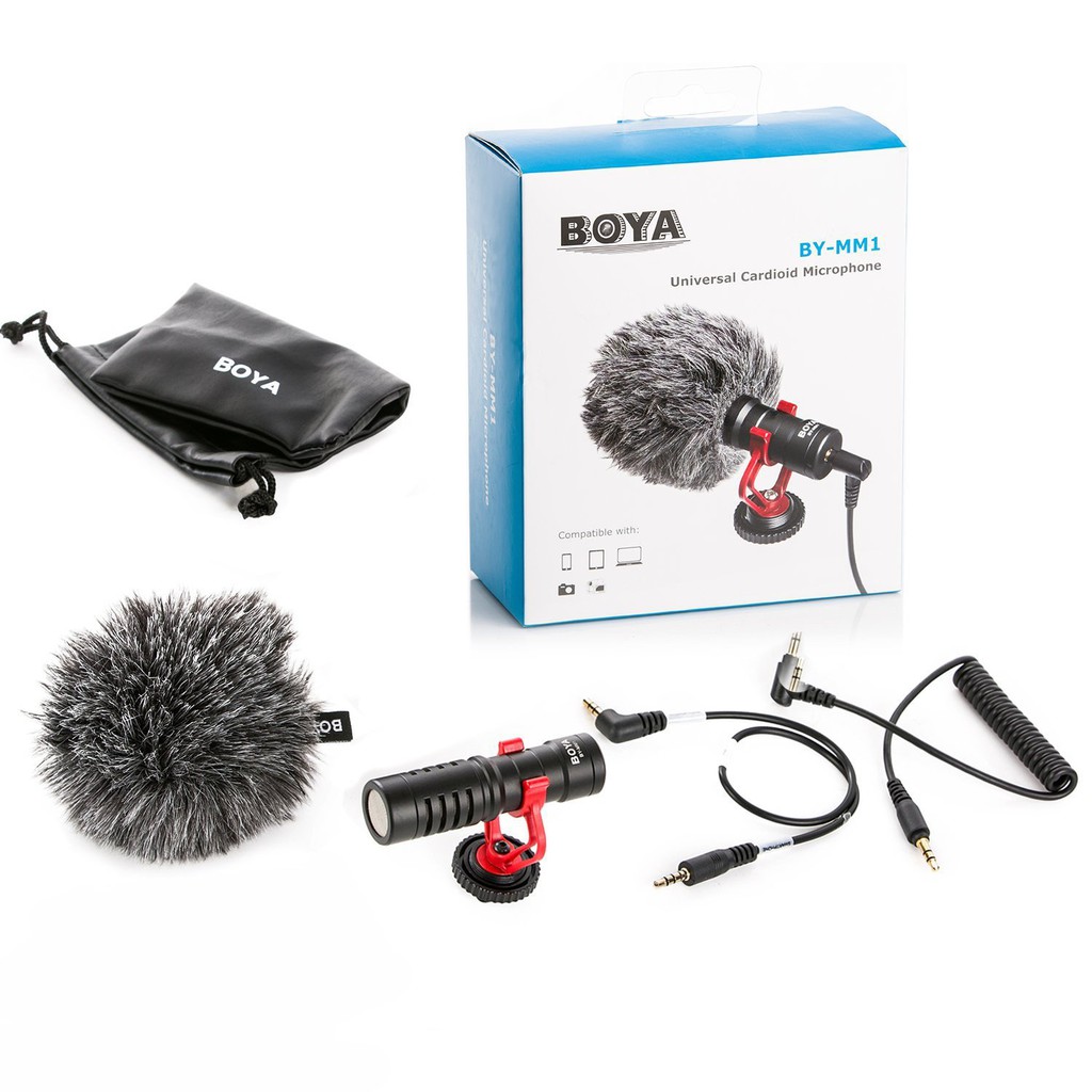 Boya Shotgun Microphone BY-MM1 Mic BY MM1 BYMM1 for DSLR Mirrorless Smartphone