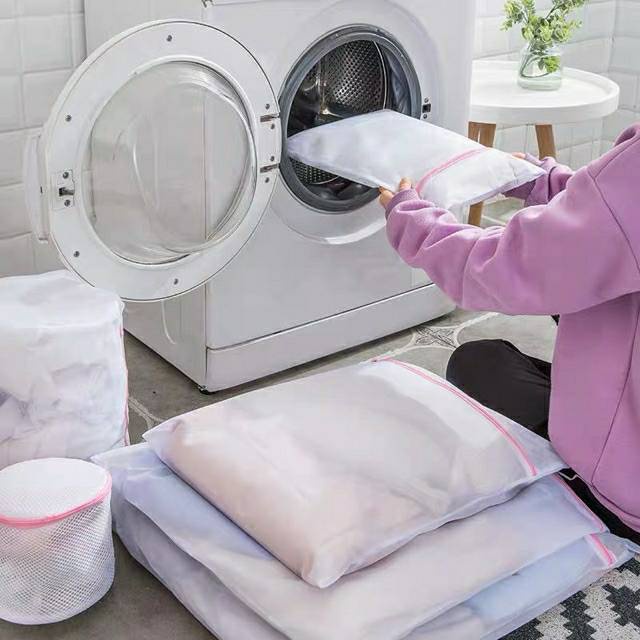 Tempat Baju Kotor Jaring Laundry / Bag Net Zipper Resleting Kantong Mesin Cuci / Kantong Cuci Jaring Serbaguna