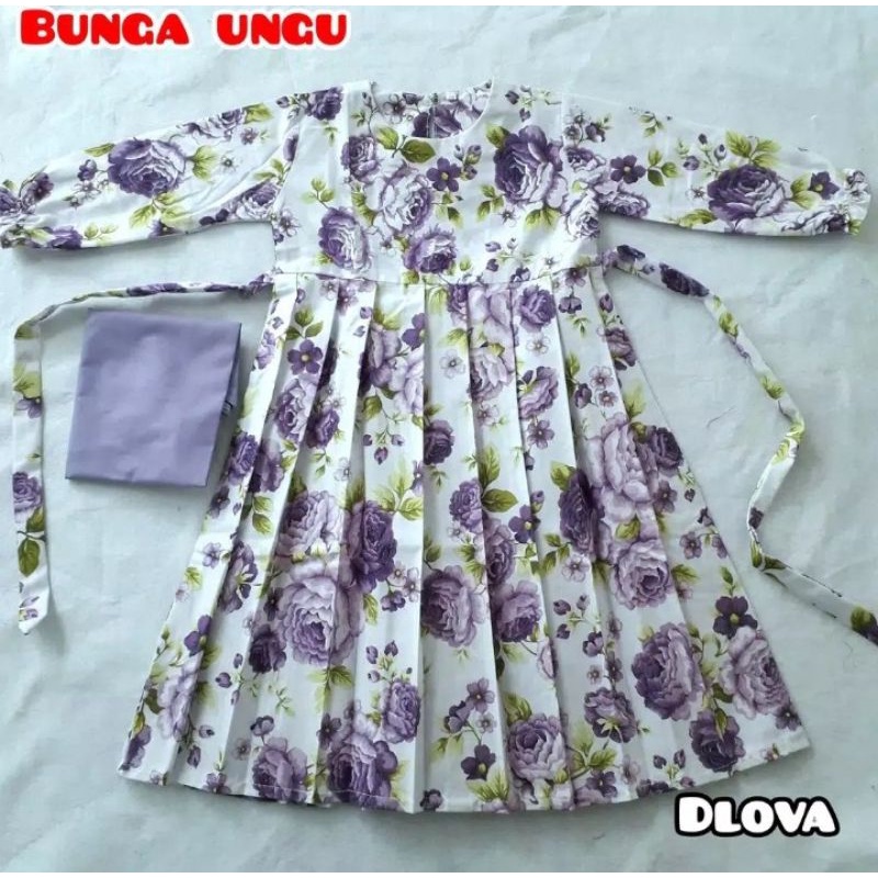 [bisa COD] Gamis Anak motif Karakter Bonus free Jilbab Nandia Series