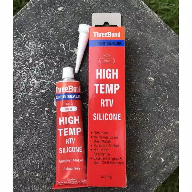 Lem Rtv Threebond Super Sealer High Temp Silicon Red 75gr