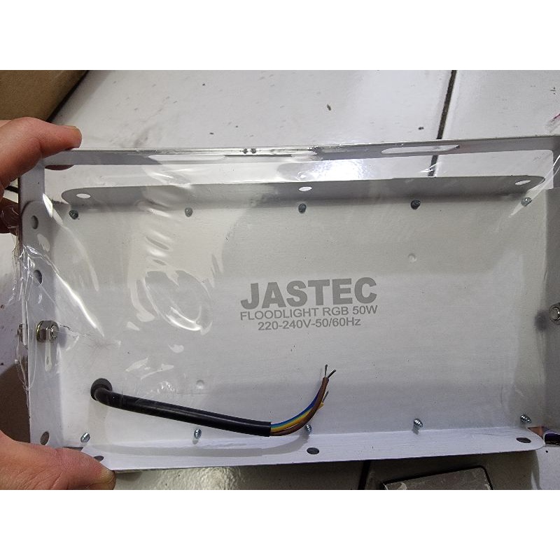 Jastec Floodlight 50w RGB. Lampu sorot outdoor tembak slim 50Watt Remote