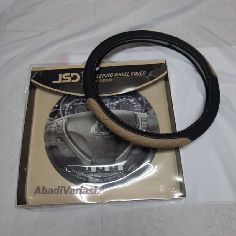 Sarung Stir JSD Mobil Kulit Sintetis Bahan Tebal Universal