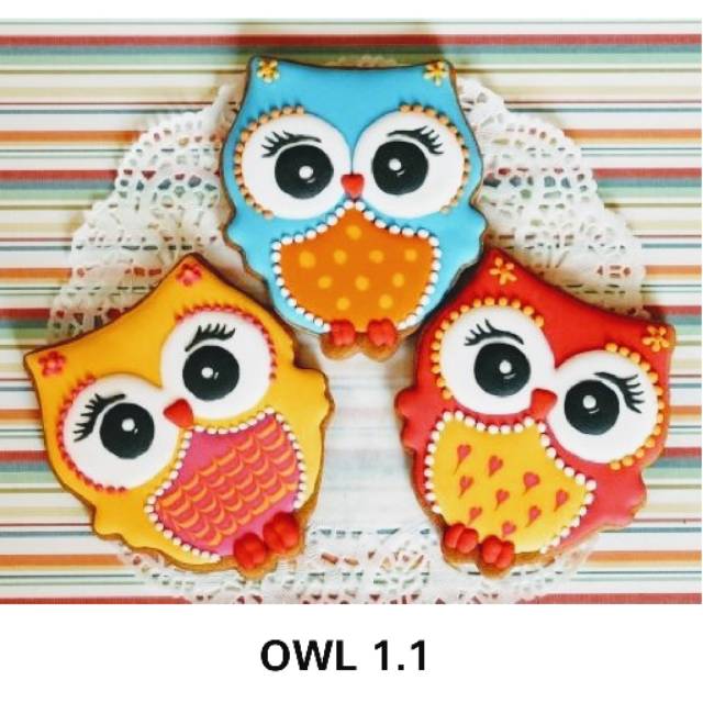 

IHANALICIOUS Butter Cookies Tema OWL Burung Hantu (kukis hias karakter)
