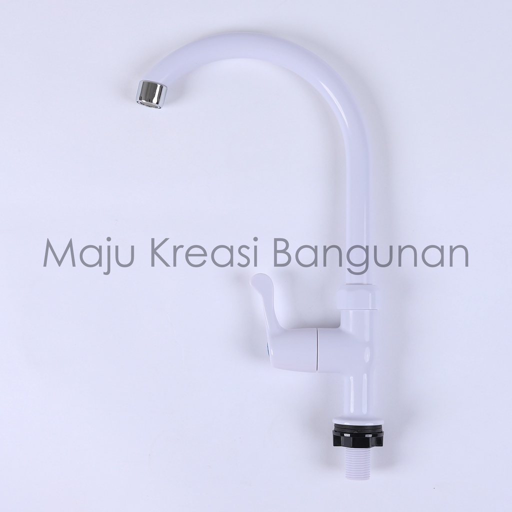 Kran Angsa Tanam PVC New Soligen Keran Air Cuci Piring Sink Dapur Tancap Putih B1 B2 B3 B5