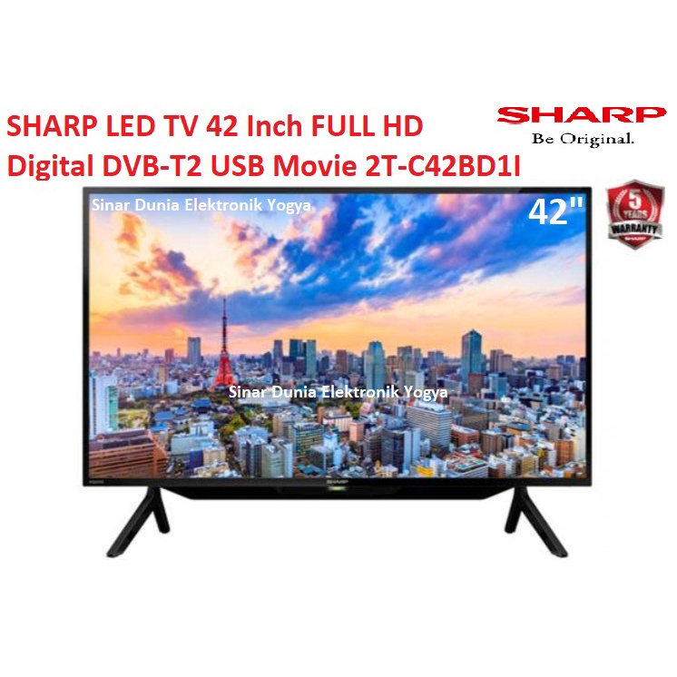 SHARP LED Digital TV 42 Inch Full HD DVB-T2 LED TV 2T-C42BD1I C42BD1I 42BD