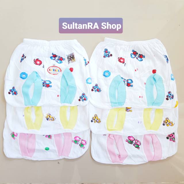 6 Pcs (1/2 Lusin) Celana POP LUCKY TIME  | KUWATA SNI 0-9 Bulan | POP BAYI CELANA KACAMATA