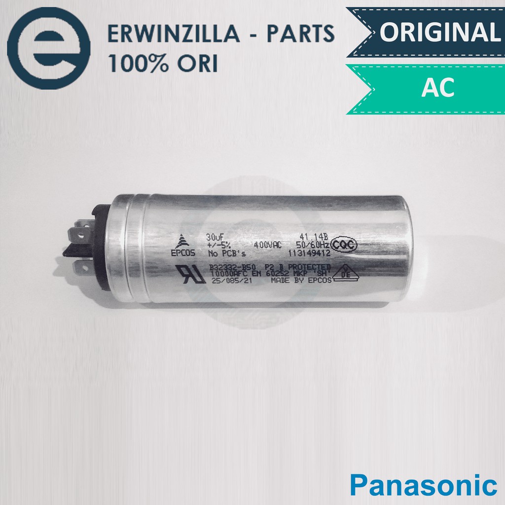 Kapasitor Kompresor 30 Uf Ac 1 Pk Panasonic Model Qkj Pkj Mkj Nkj Indonesia