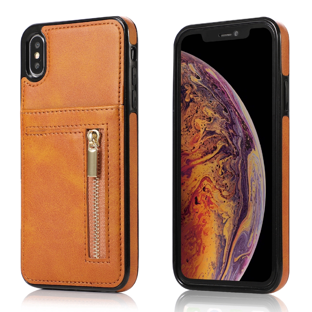 Leather Cases Back Cover Wallet Case iPhone X XR XS Max 8 7 6S 6 Plus 5