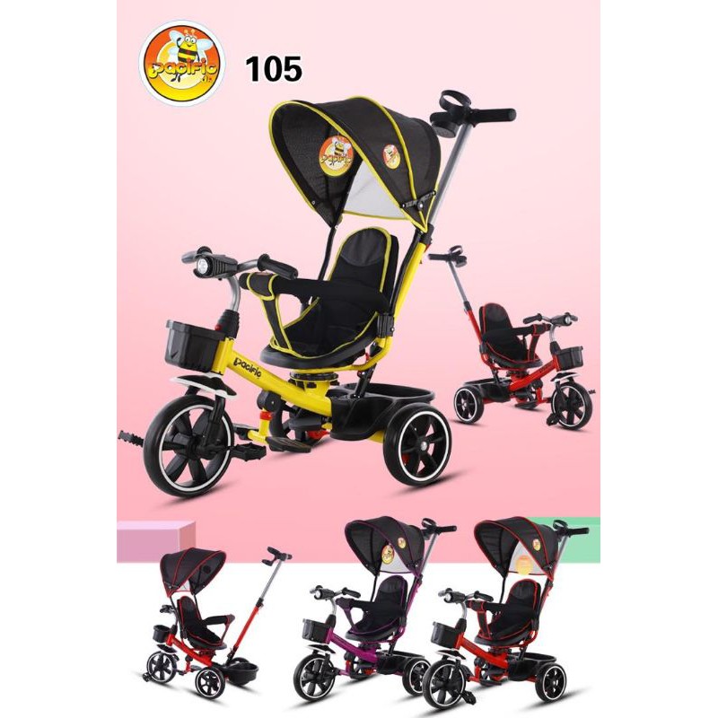 Sepeda Anak Roda  Tiga  pasific 105 Stroller Headlight