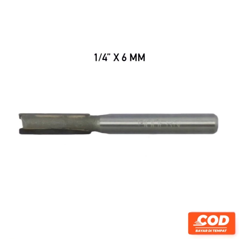 (1/4 x 6 mm) Straight Bit Mata Pisau Trimmer Modern