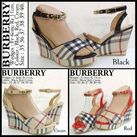 Sepatu Burberry Wedges 11 cm