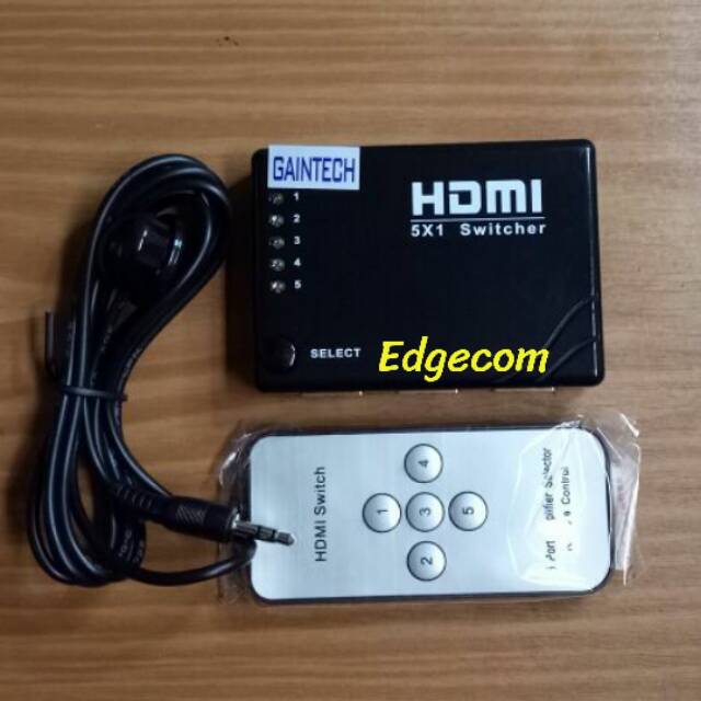 HDMI Switcher 5x1 + Remote GAINTECH