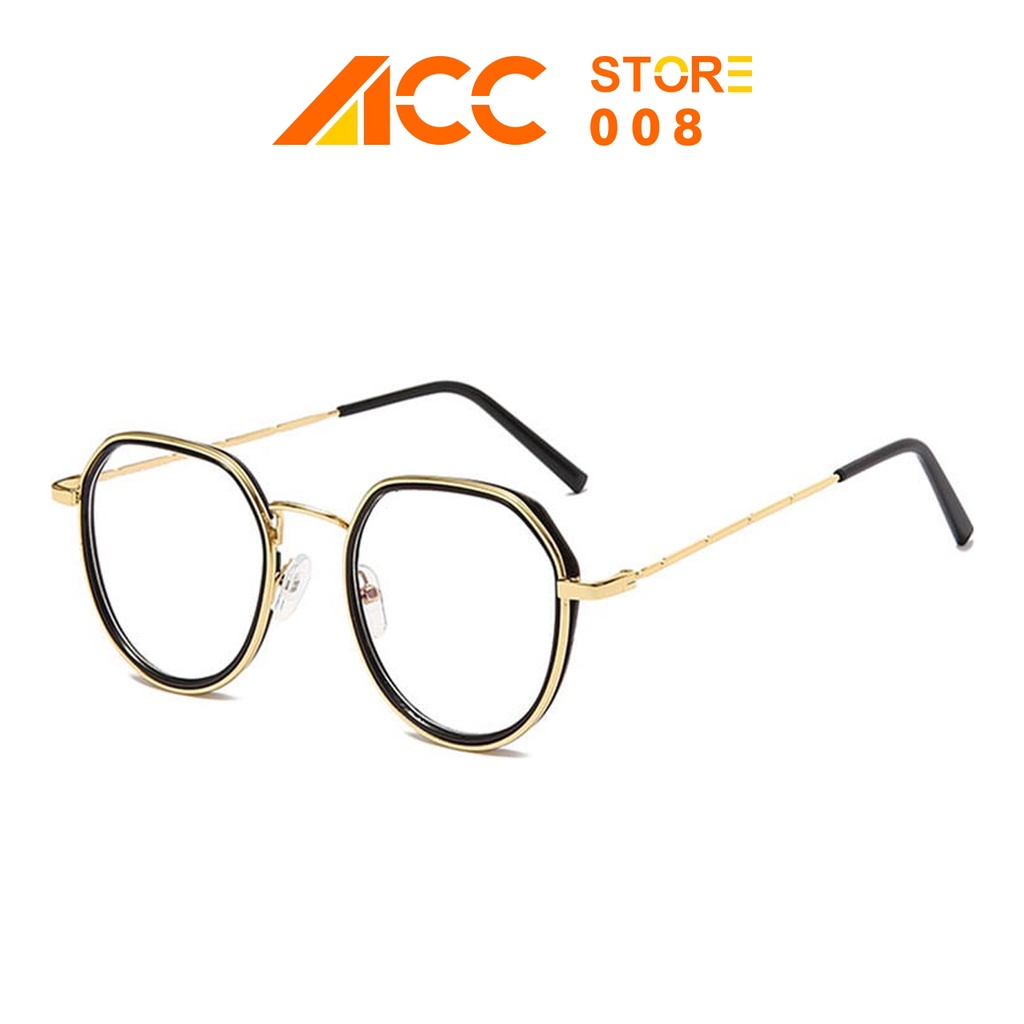 Kacamata Lensa Bulat Anti Radiasi Frame GF02 Metal Gaya Retro Untuk Pria / Wanita ACC