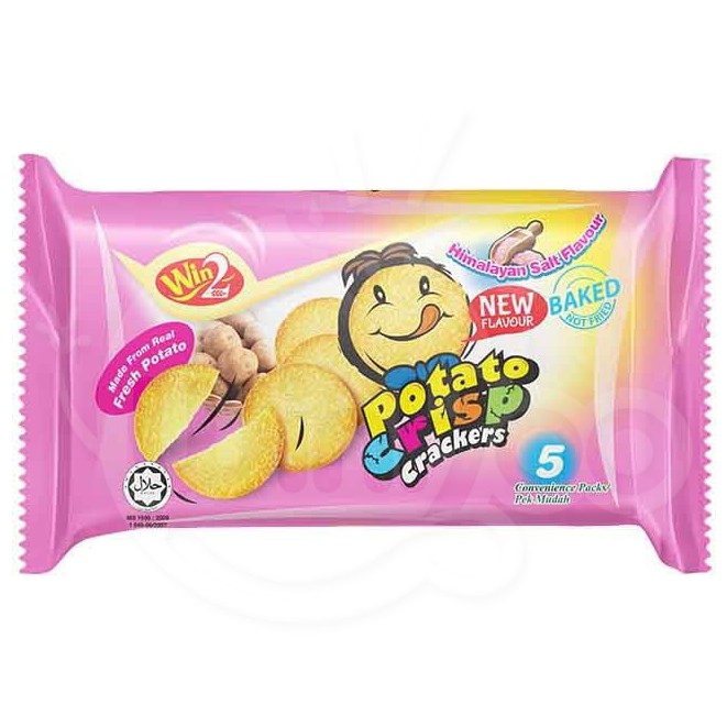 [HALAL] Win2 Baked Potato Crisp BBQ / Sour Cream / Vegetable Flavour 120gr Win Win Biskuit Kentang