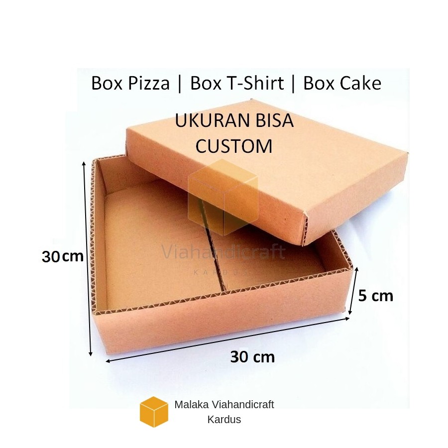 

Kardus Box Tutup 30 x 30 x 5 cm Dus Kecil Ukuran Custom Murah