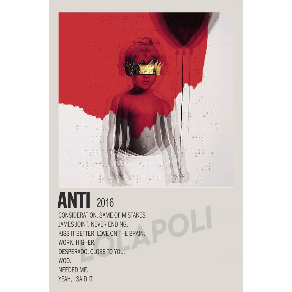 Poster Cover Album Anti - Rihanna