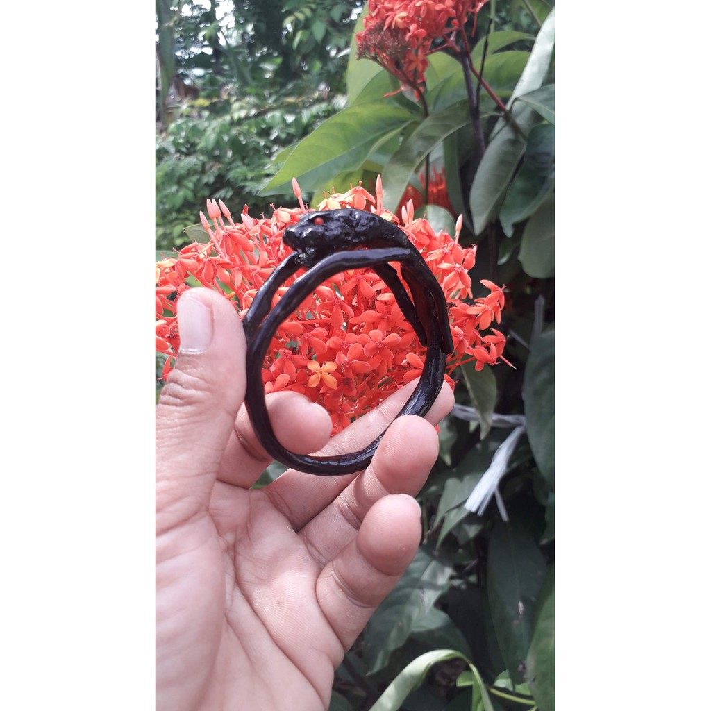 gelang akar bahar ukir macan