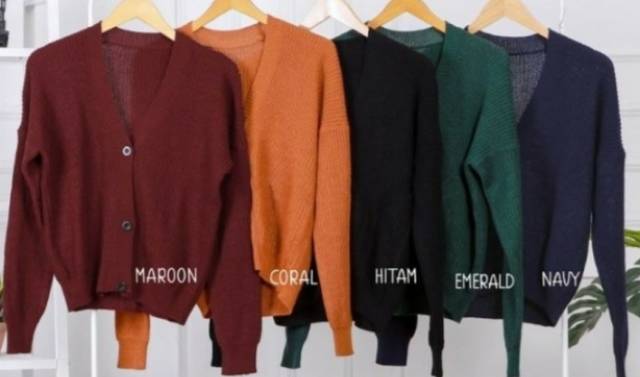 Cardigan Rajut MARSHA l Pakaian Rajut Wanita l Cardigan Rajut Wanita l Rajut Murah l Sweater Rajut