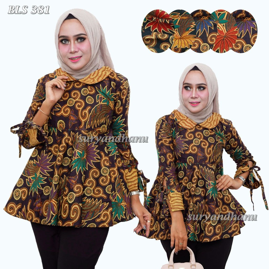 BLS 381 Blus Atasan Batik Lonceng