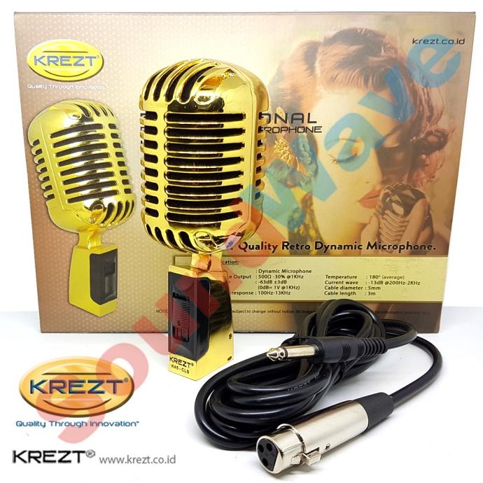 READY COD ORIGINAL KREZT NEW K 45 CLS MIC RETRO/MICROPHONE CLASSIC/MIK KLASIK KABEL K45