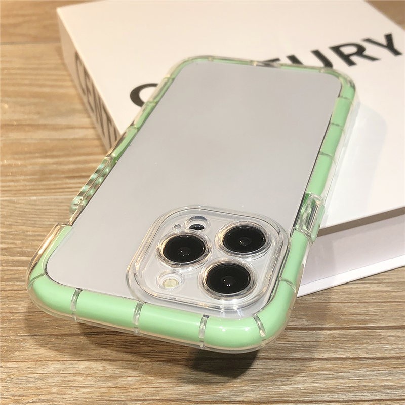 Soft Case Silikon Transparan Luminous Untuk iPhone 13 12 11 Pro X XS Max XR