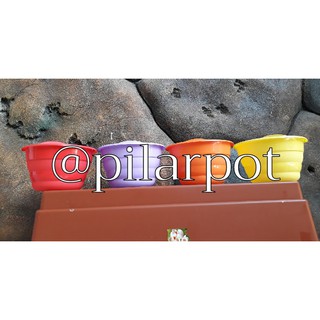  pot  bunga dinding  motif TAWON  warna warni 19cm BUSUR 