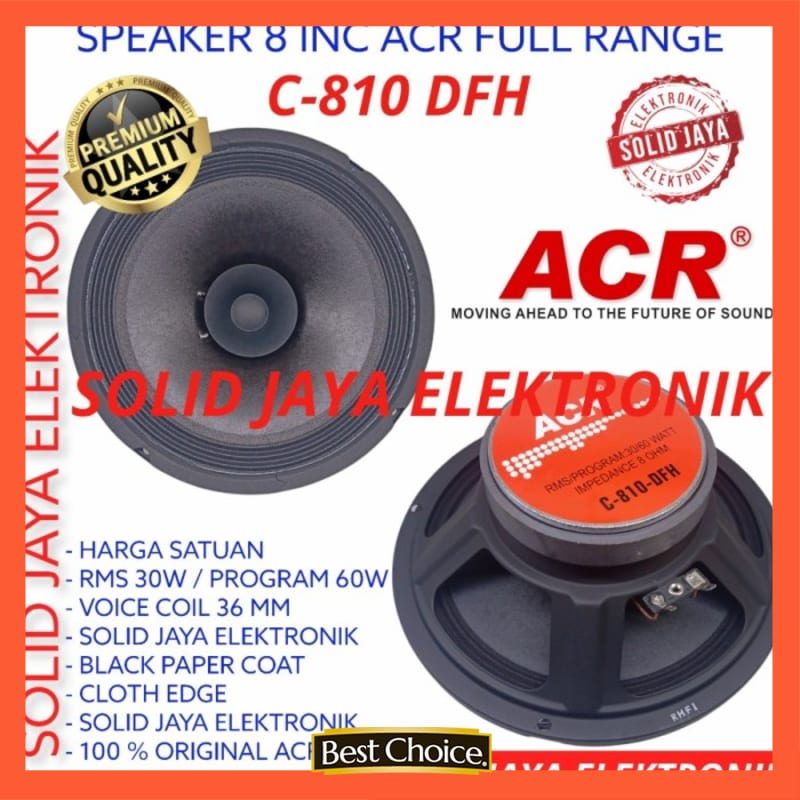 Speaker ACR 8" 8inc C-810-DFH Speaker ACR Fullrange 8in Full Range