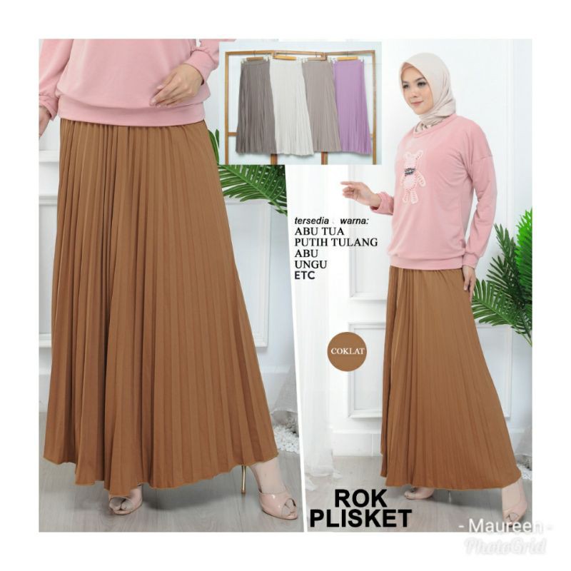 Rok Plisket / Rok Panjang kerja Wanita