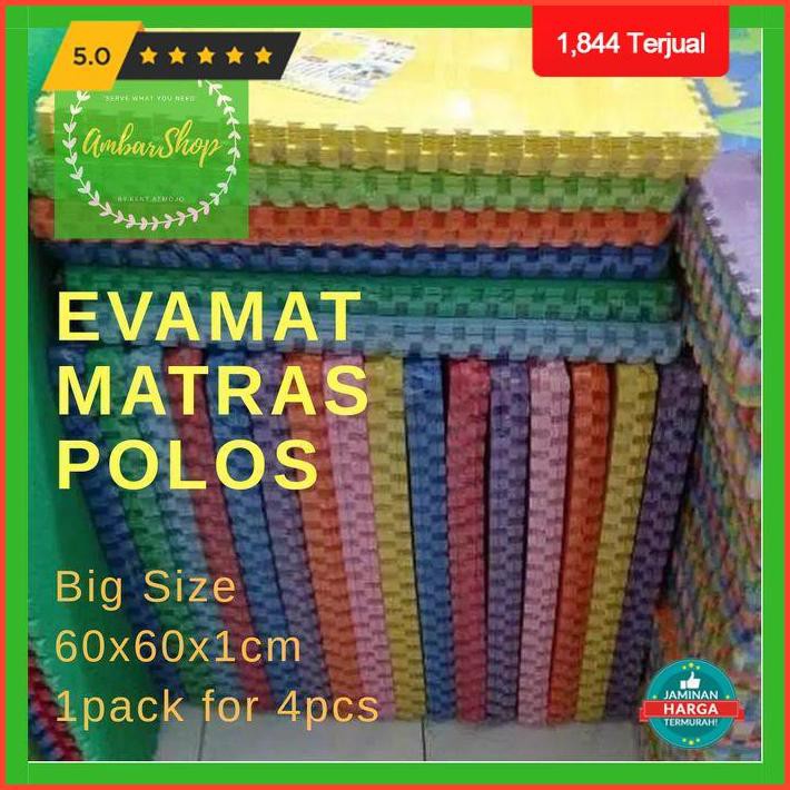 Karpet Puzzle Evamat Polos Besar 60 X 60 Cm Promo