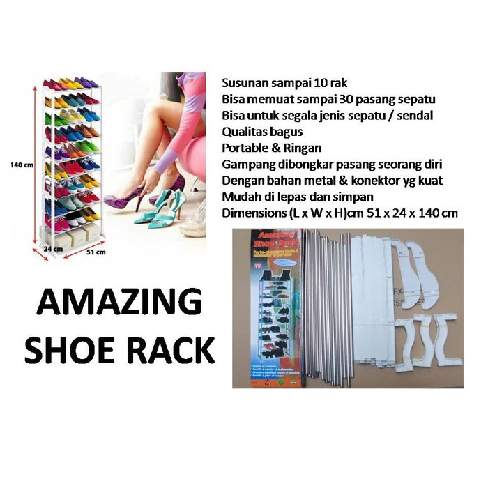 Amazing shoe rack Shoes as seen on tv rak sepatu wanita pria high heels sporty kets olahraga futsal
