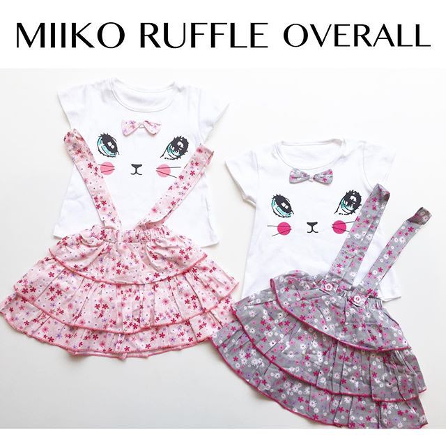 Miiko Overall Baju Setelan Jumper Rok Kaos Pergi Lucu Fashion Anak Bayi Perempuan Cewek Terlaris-6