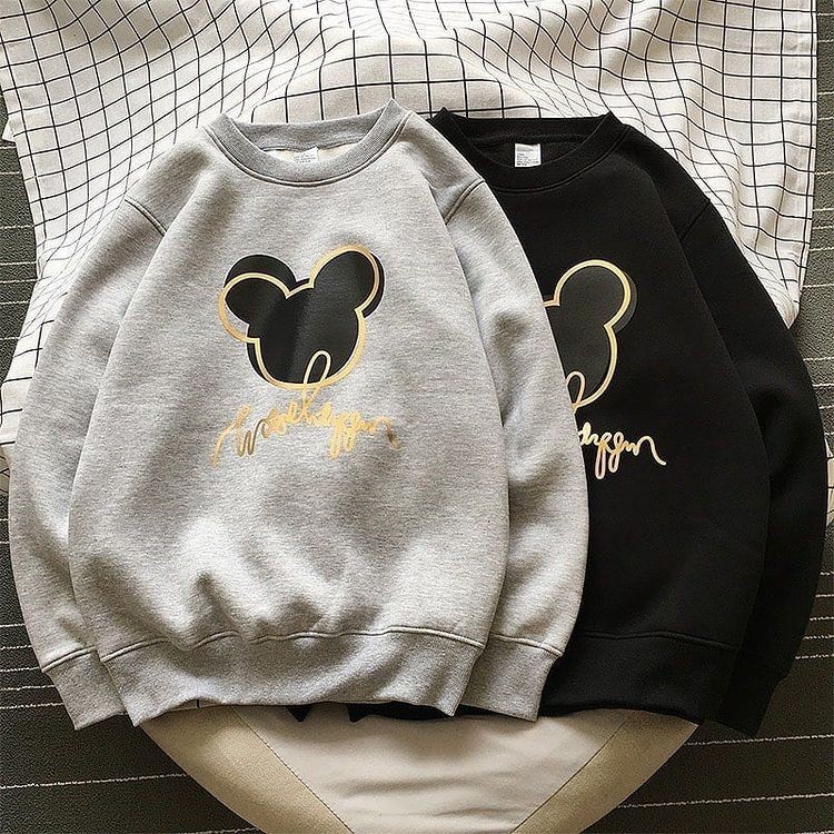 [ukai.store] HEAD MOUSE SWEATER Baju Wanita Motif Micky Mouse Sweater Wanita Sweater Oversize Micky 