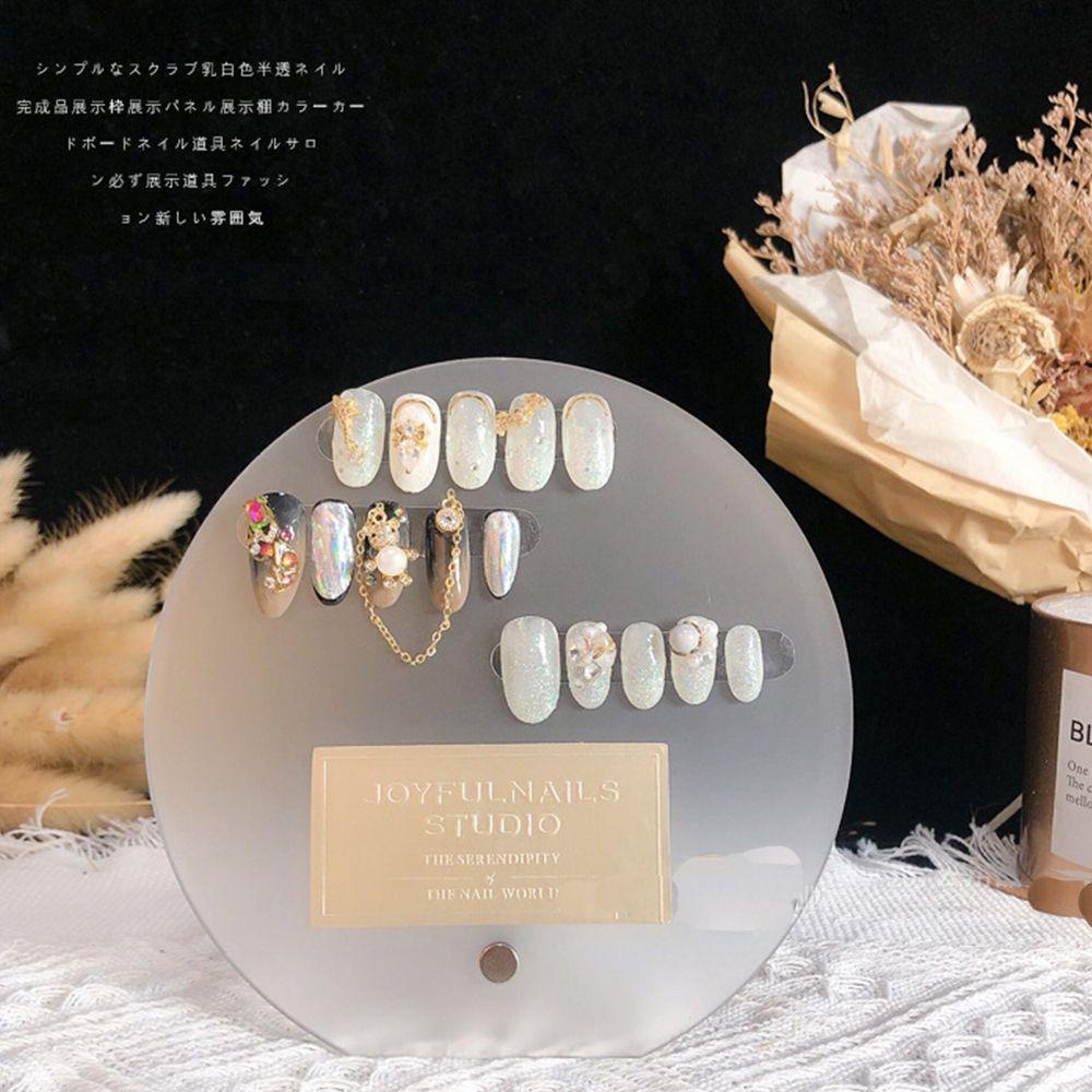 Mxbeauty Rak Mandi Kuku Hadiah Kartu Warna Tahan Lama Alat Manikur Transparan Dekorasi Meja Papan Display Kuku Akrilik Tidak Teratur