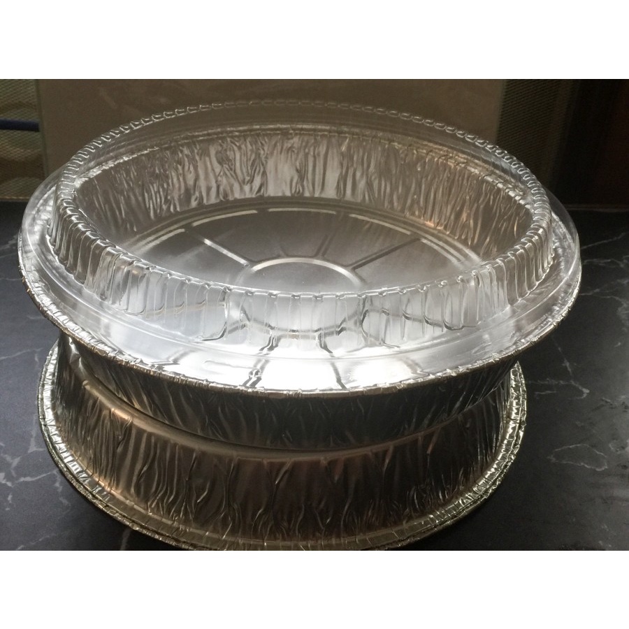 Wadah Aluminium foil tray RX 1200-34 tanpa tutup dan tutup/ bulat besar