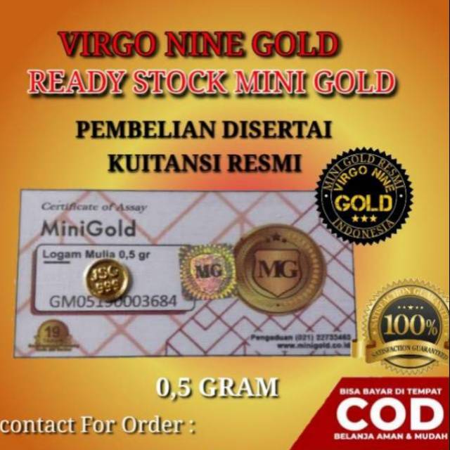 

PROMO MINI GOLD 0,5 GRAM ( 24 KARAT ) PEMBELIAN DISERTAI KUITANSI RESMI