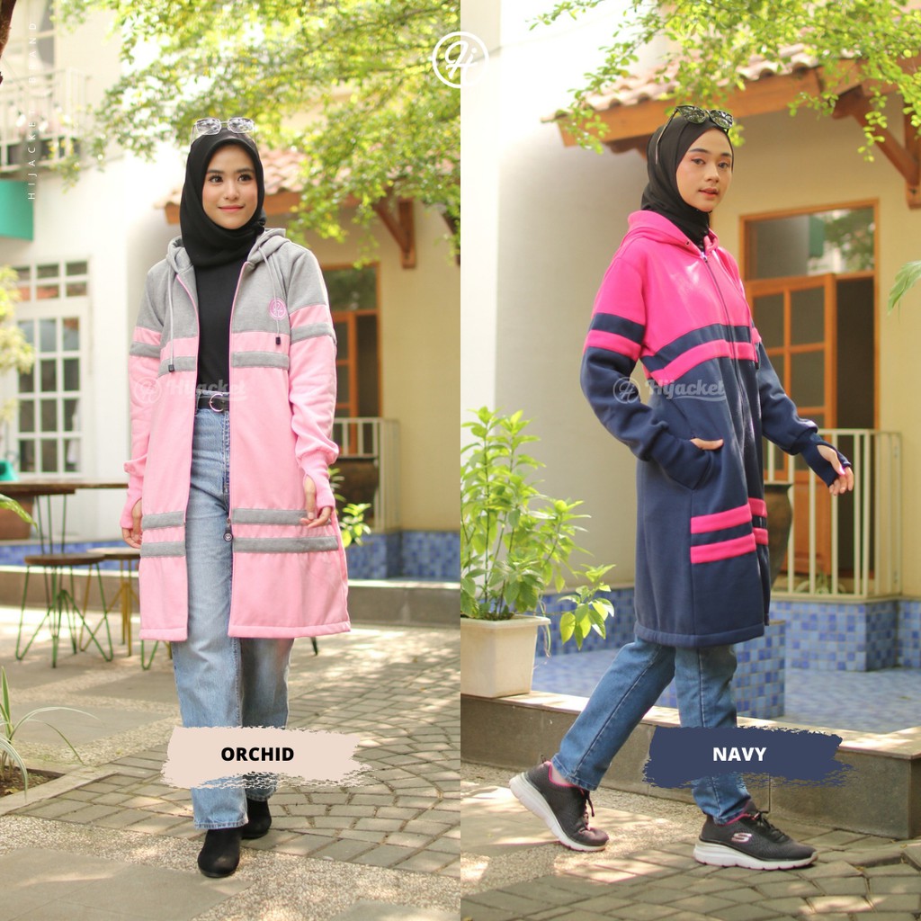 Hijacket Malika Series Origilal Jaket Hijabers Bahan Premium Fleece yang 
