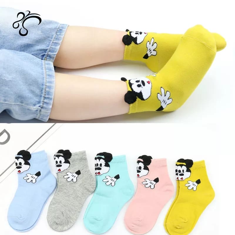 Kaos Kaki Anak Mickey Mouse 1 Set Isi 5 Pasang