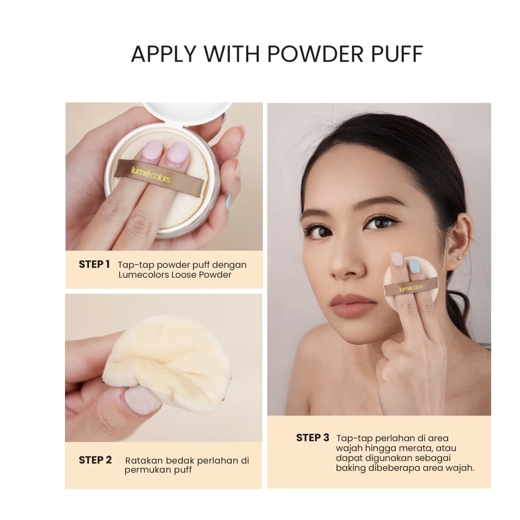 Lumecolors Loose Powder Pore Blurring Effect With Oil Control Bedak Tabur Lumecolor