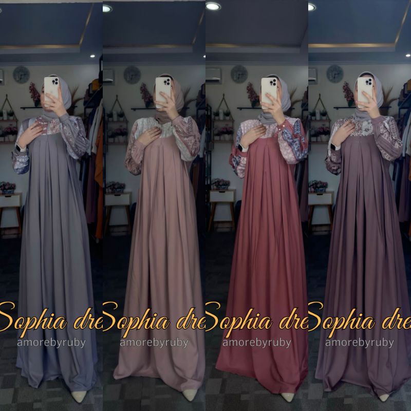 SOPHIA DRESS LIMITED AMORE BY RUBY ORI GAMIS TERBARU DRESS MUSLIM BAJU WANITA
