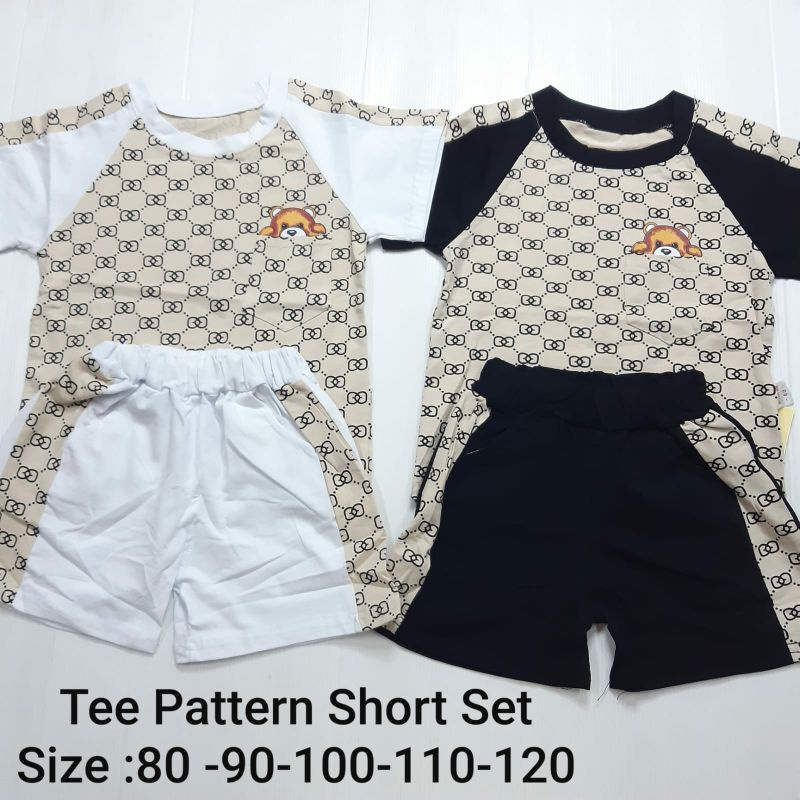 Tee Pattern Short Set/ Baju Setelan Anak/ Setelan Import