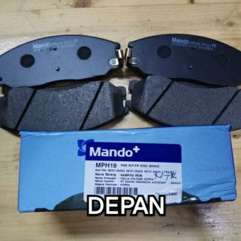 Kampas rem Depan Hyundai Trajet 1 Set Kanvas Rem Depan