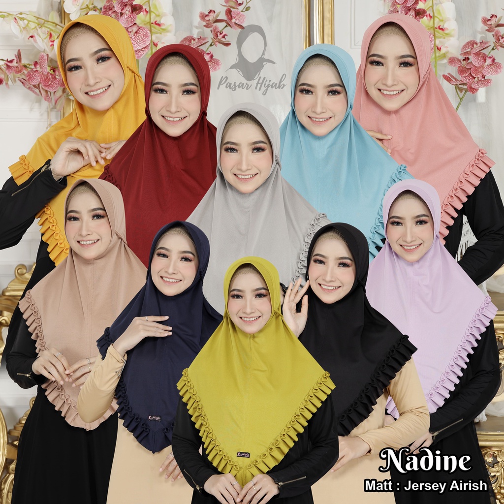 Kerudung Instan Tali Kepang NADINE Jilbab Instan Jersey Airis Hijab Terbaru Pasar Hija'b