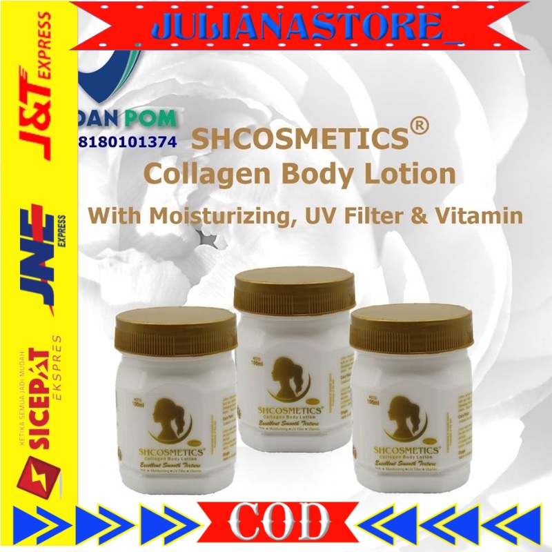 SH COSMETICS BIBIT COLLAGEN BPOM BIBIT COLLAGEN SH COSMETICS ORIGINAL BPOM 100ML LOTION PEMUTIH TUBU