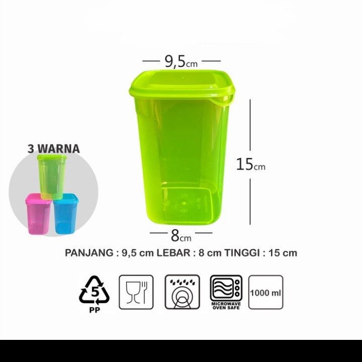 Toples plastik 1000 ML - KMP mutiara BPL 034