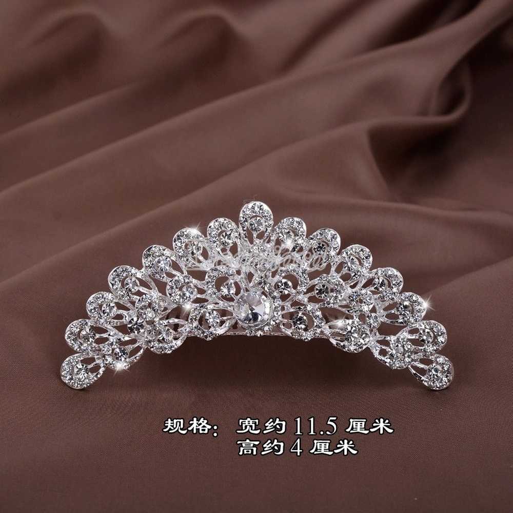 Korean Crown Accessories Rhinestone Crystal Children's Show Crown Hair Comb