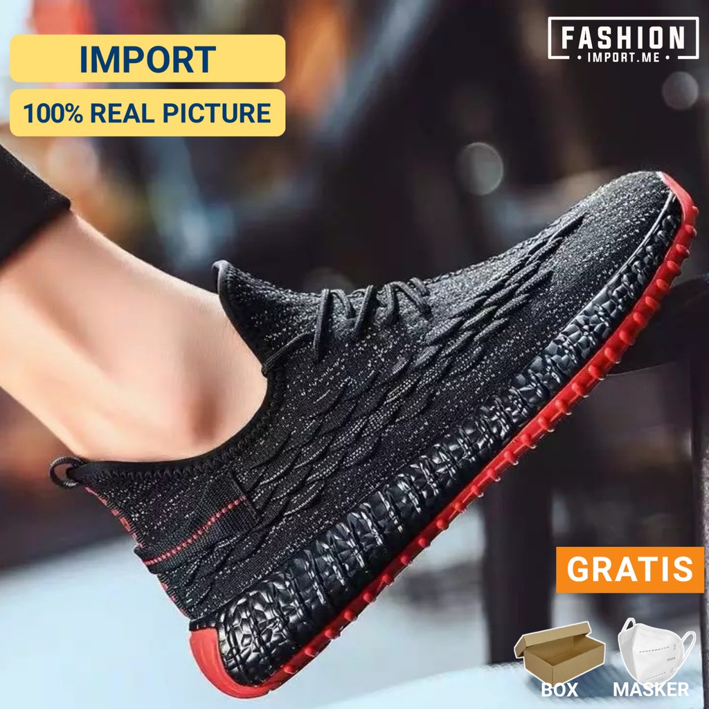 Sepatu Sneakers Pria Wanita Hitam Putih Import Cartelo - Spatu Olahraga Running Pria - Cassual Shoes