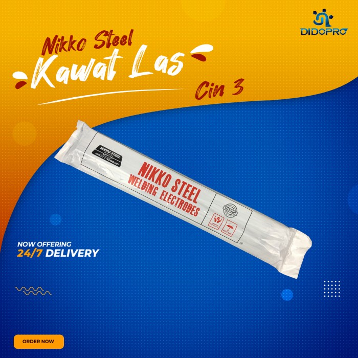 FREE ONGKIR Kawat Las NIKKO Besi Cor Ancuran Kancuran CIN 3 2.6 360 Mm
